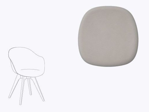 Sitzkissen-fuer-BoConcept-Adelaide-Stuhl-aus-Filz-und-recyceltes-Leder-senf-Stuhl