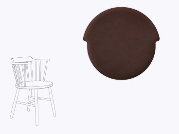 Sitzkissen aus Filz und recyceltem Leder J18 FDB Møbler