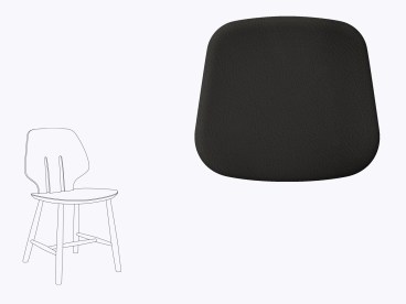 Sitzkissen aus Filz und recyceltem Leder J67 FDB Møbler