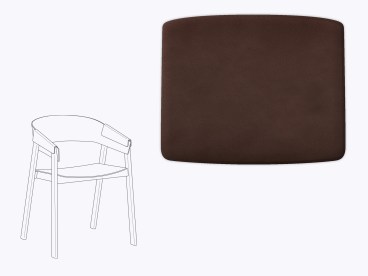 Sitzkissen aus Filz und recyceltem Leder für Muuto Fiber Armchair
