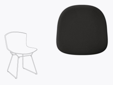 Sitzkissen aus Filz und recyceltem Leder fürBertoia Plastic Sidechair