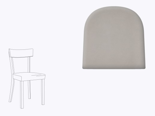 Sitzkissen aus Filz und recyceltem Leder Frankfurter Küchenstuhl