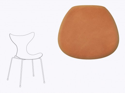 Sitzkissen aus Filz und recyceltem Leder Fritz Hansen die Lilie 3108