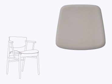 Sitzkissen aus Filz und recyceltem Leder Fritz Hansen N01