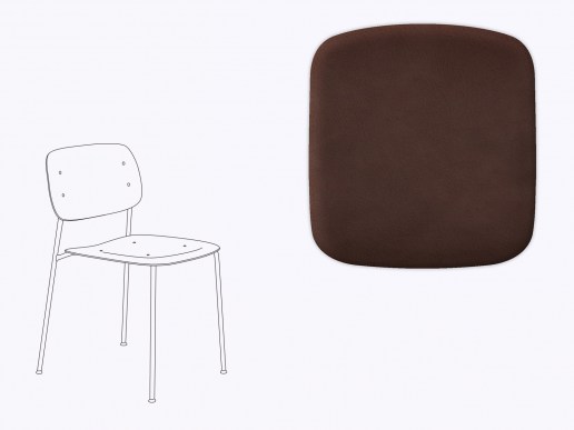 Sitzkissen aus Filz und recyceltem Leder HAY Soft Edge 10