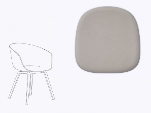 Sitzkissen für HAY about a chair aus Filz und recyceltem Leder