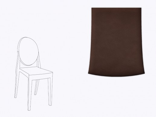 Sitzkissen aus Filz und recyceltem Leder für Victoria Ghost Chair