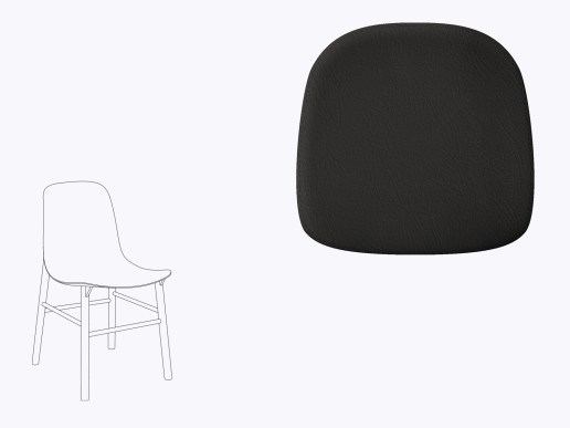 Sitzkissen aus Filz und recyceltem Leder Kristalia Scharky Chair