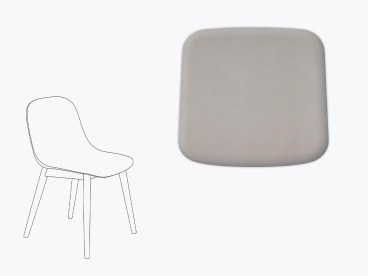 Sitzkissen aus Filz und recyceltem Leder für Muuto Fiber Sidechair