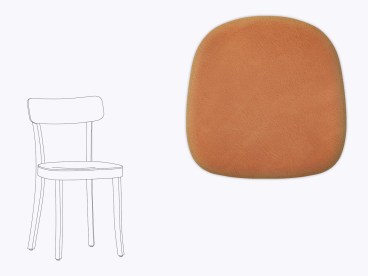 Sitzkissen Basel Chair aus Filz und recyceltem Leder