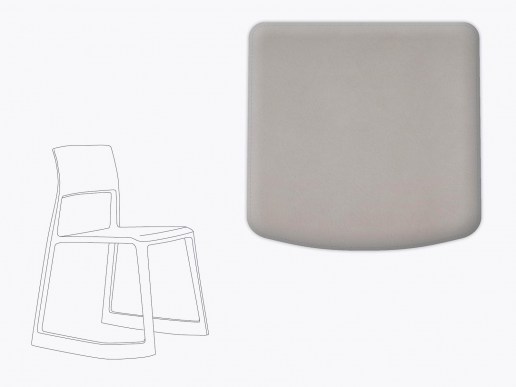 Sitzkissen Vitra Tip Ton aus Filz und recyceltem Leder