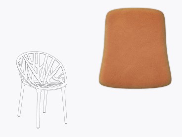 Sitzkissen Vitra Vegetal aus Filz und recyceltem Leder