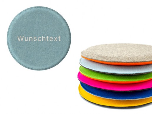 Sitzkissen-rund-aus-Filz-mit-Wunschtext-individualisierbar