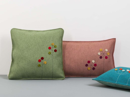 Sofakissen-Filz-Wolle-Dots-Blumen-Uebersicht
