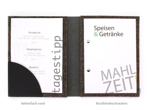 Speisekarte-aus-Filz-Seitenfach-rund-Buchbindeschrauben-026