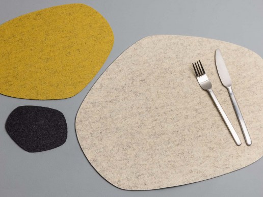 Tischset-Filz-Wolle-organic-Fuenfeck-organisch-Detail