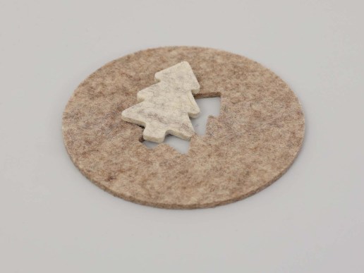 Filz Untersetzer in Froschform aus regionaler Wolle in verschiedenen Farben 