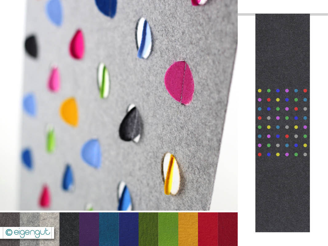 Vorhang Aus Filz Auf Maß Mit Dots